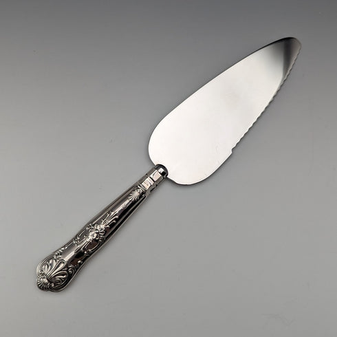 1992年 英国ヴィンテージ 純銀製ハンドル ケーキスライサー 箱入り Harrison Brothers